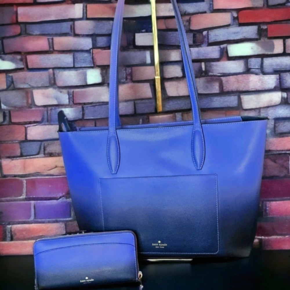 Kate Spade Blue and Black Ombre Tote
